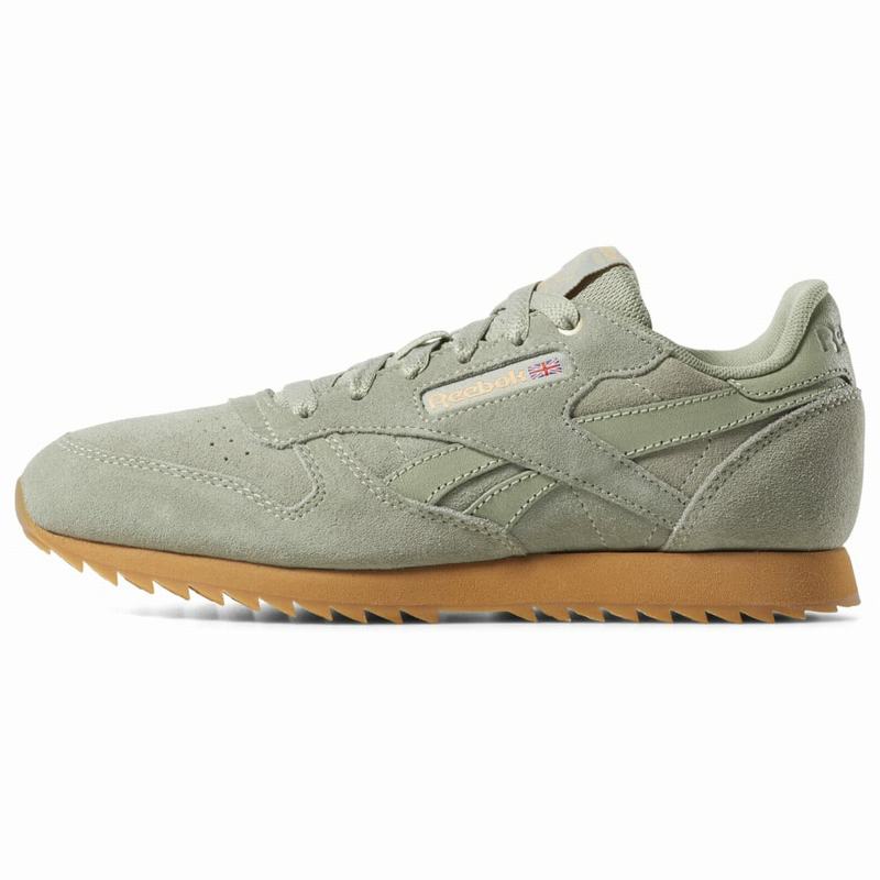 Reebok Classic Leather Ripple Tenisky Chlapcenske - Zelene/Hnede ER7902FA